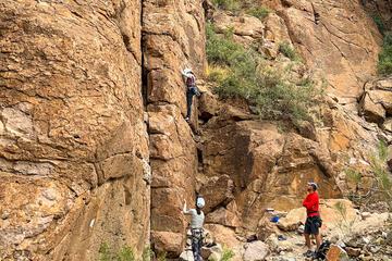 Outdoor rock climbing