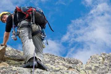 Outdoor rock climbing