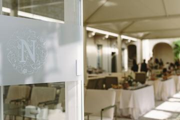 Outdoor banquet area