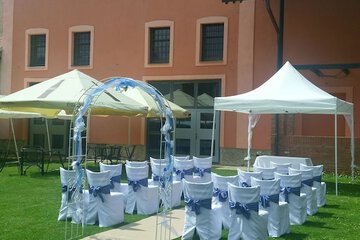 Outdoor wedding area