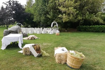 Outdoor wedding area