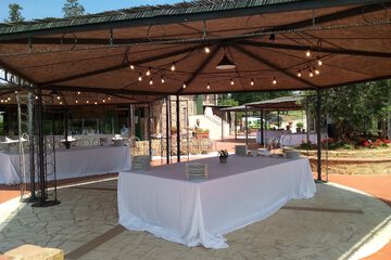 Outdoor wedding area