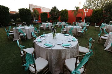 Outdoor banquet area