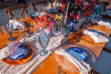 Outdoor banquet area