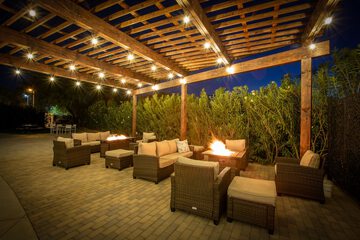 Outdoor banquet area