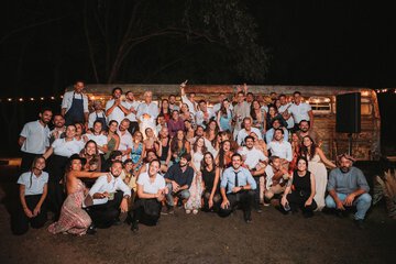 Outdoor wedding area