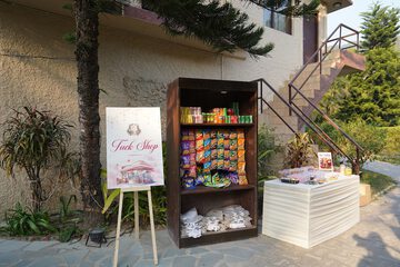 Outdoor banquet area