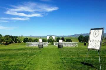Outdoor wedding area