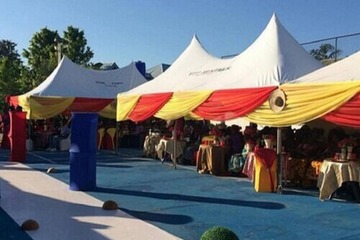 Outdoor banquet area