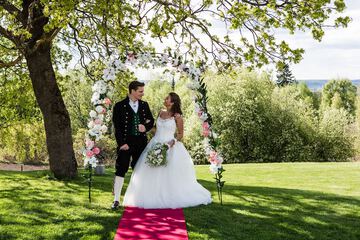 Outdoor wedding area