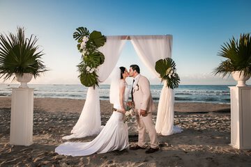 Outdoor wedding area