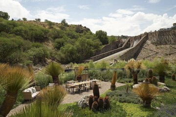 Outdoor banquet area