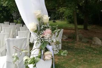 Outdoor wedding area