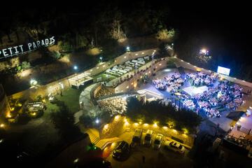 Outdoor banquet area