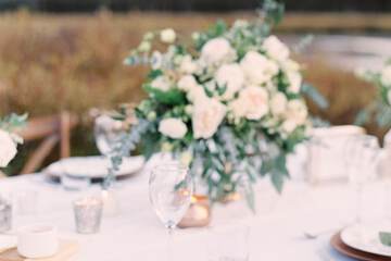 Outdoor wedding area