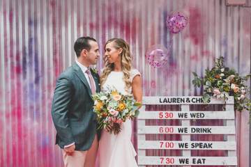 Outdoor wedding area