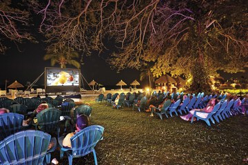 Outdoor banquet area