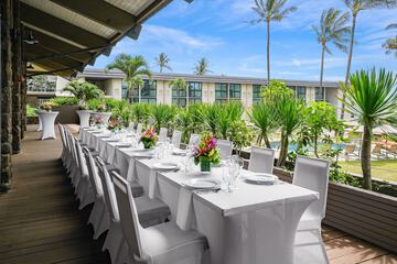 Outdoor wedding area