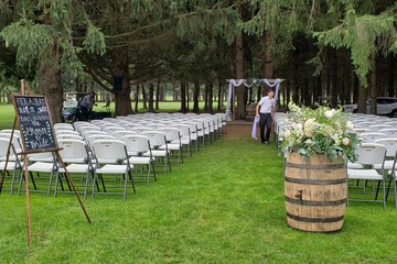 Outdoor wedding area