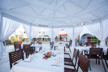 Outdoor banquet area
