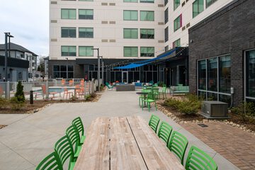 Outdoor banquet area