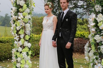 Outdoor wedding area