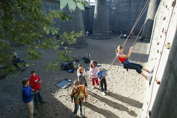 Outdoor rock climbing