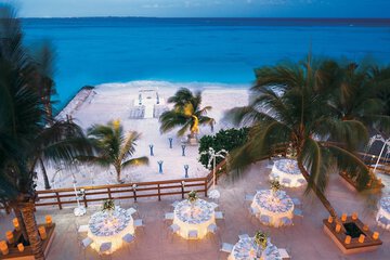 Outdoor wedding area