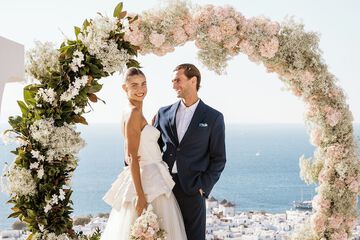 Outdoor wedding area