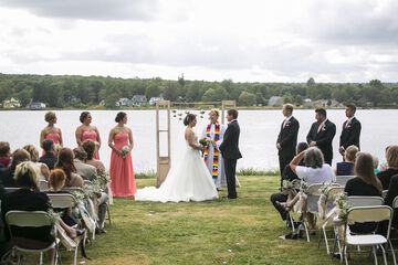 Outdoor wedding area