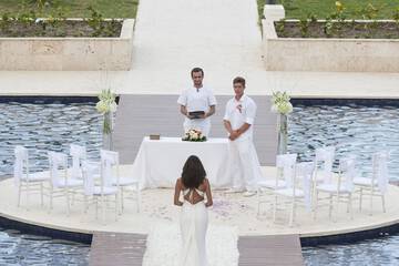 Outdoor wedding area