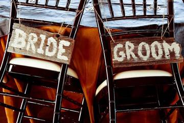 Outdoor wedding area