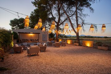 Outdoor wedding area