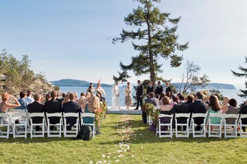 Outdoor wedding area