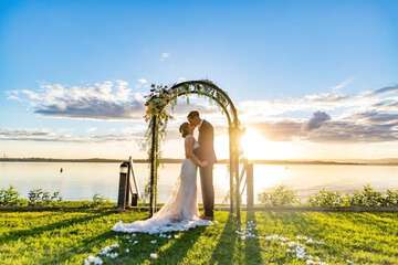 Outdoor wedding area
