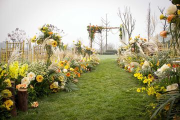 Outdoor wedding area