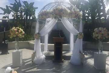Outdoor wedding area