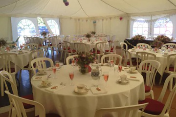Outdoor wedding area