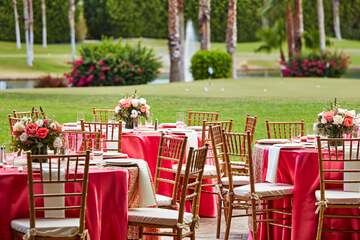 Outdoor wedding area