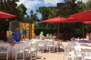 Outdoor banquet area