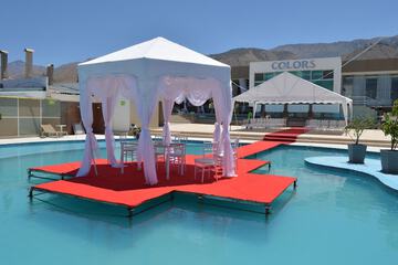 Outdoor wedding area