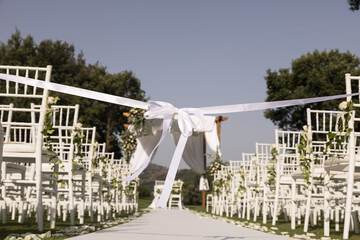 Outdoor wedding area