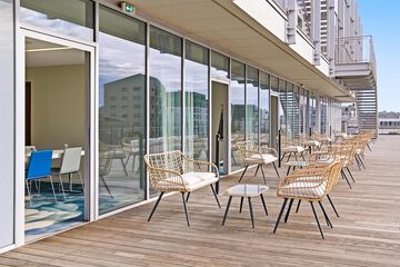 Outdoor banquet area