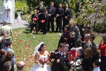 Outdoor wedding area