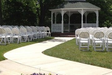 Outdoor wedding area