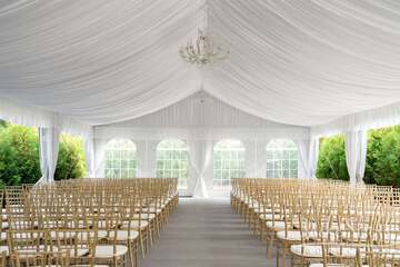 Outdoor wedding area
