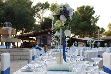 Outdoor wedding area
