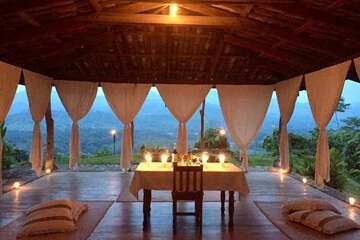 Outdoor wedding area