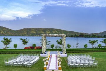 Outdoor wedding area