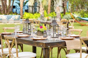 Outdoor wedding area